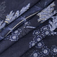 مفرش صيفي مزدوج - 8 قطع - سلسلة سيلين - أزرق داكن