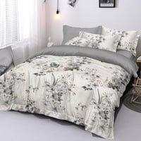 مفرش صيفي مفرد ونص - 4 قطع - سلسلة ميلان - رمادي ف...