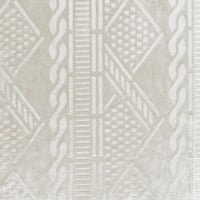 شرشف مخملي بنقوش ذو وجه واحد مفرد - 2 قطع - رمادي...