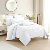 مفرش نفرين جاكار - 8 قطع - سلسلة كاليستا - أبيض