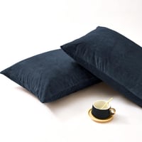 طقم شراشف مخملي ذو وجه واحد مزدوج - 3 قطع - أزرق د...