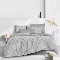 مفرش صيفي مفرد ونص - 4 قطع - سلسلة ميلان - رمادي ف...