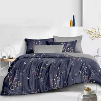 مفرش صيفي مفرد - 4 قطع - سلسلة ميلان - أزرق داكن