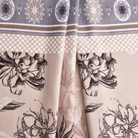 مفرش صيفي مفرد - 4 قطع - سلسلة سيلين - قهوة