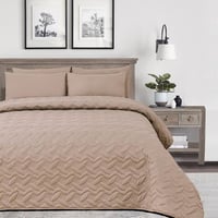 مفرش مضغوط قطن مفرد - 3 قطع - سلسلة ألبيانا - رماد...