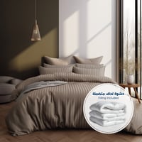 مفرش فندقي مفرد مع الحشوة القابلة للنزع - 5 قطعة -...