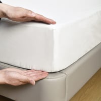 طقم شراشف قطن مفرد ونص - 3 قطع - عاجي