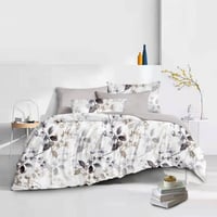 مفرش صيفي مفرد - 4 قطع - سلسلة سيلين - أبيض