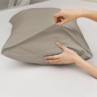 طقم شراشف قطن مفرد ونص - 3 قطع - رمادي جديد