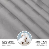 مفارش فندقي قطن مفرد مع الحشوة القابلة للنزع - 5 ق...