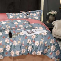 مفرش شتوي مفرد مخمل مشجر - 4 قطع - ريلاما - لون ال...