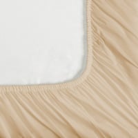 طقم شراشف قطن مفرد ونص - 3 قطع - بيج