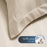 تلبيسة لحاف قطن مفرد - 240 غرزة - 4 قطع - رمادي فا...