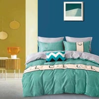 مفرش صيفي مفرد ونص - 4 قطع - سلسلة ميلان - أخضر