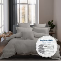 مفرش فندقي مفرد مع الحشوة القابلة للنزع - 5 قطعة -...