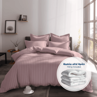 مفرش فندقي مفرد ونص مع الحشوة القابلة للنزع - 5 قط...