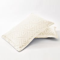 مفرش مفرد مخمل - 5 قطع - سلسلة لامورا - كريمي