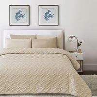 مفرش مضغوط قطن مفرد - 3 قطع - سلسلة ألبيانا - رماد...