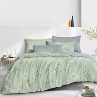 مفرش صيفي مزدوج - 8 قطع - سلسلة ميلان - أخضر فاتح