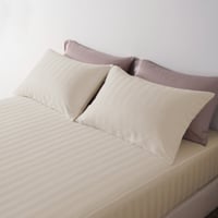 طقم شراشف فندقية مفرد ونص - 3 قطع - رمادي فاتح