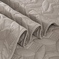 مفرش مضغوط قطن مفرد - 3 قطع - سلسلة ألبيانا - رماد...