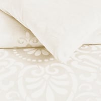 مفرش مفرد مخمل - 5 قطع - سلسلة لامورا - كريمي