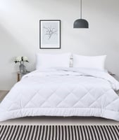 حشوة مفارش مقاس مفردة - أبيض