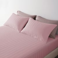 طقم شراشف فندقية مفرد - 2 قطع - وردي بنفسجي