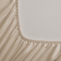 طقم شراشف فندقية مفرد ونص - 3 قطع - لون بيج وسط