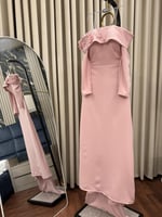 فستان سهره وردي و اصفر و سماوي