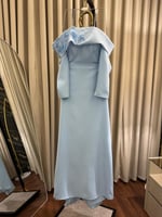 فستان سهره وردي و اصفر و سماوي