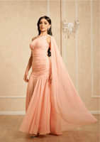 فستان سهره فخم بكسرات احترافيه