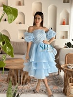 فستان سماوي منفوش