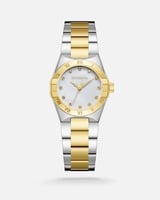 ساعة نسائية مميزه باللون الفضي و الذهبي 1