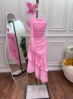 فستان فوشي ناعم