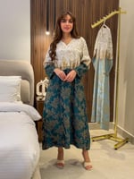 جلابية نسائيه رمضانية بتطريز ترتر