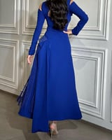 فستان كريب ازرق