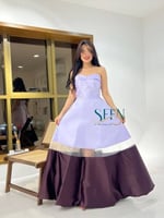 فستان كحلي بتطريز راقي