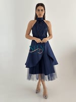 فستان كحلي قصير جذاب