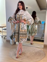 فستان مشجر قصير ناعم