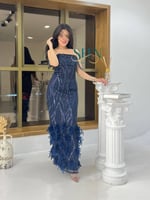 فستان تطريز كحلي