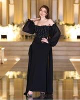 فستان سهرة فخم باللون الاسود