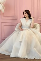 فستان سهرة بيج راقي