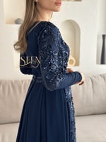 فستان نسائية سهرة كحلي