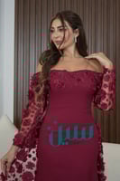 فستان نسائي فخم باللون العودي