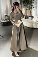 فستان زيتي راقي وساتر