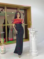 فستان سهرة مميز بلونين