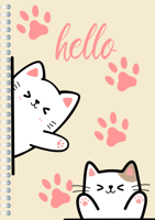 دفتر مدرسي قطط