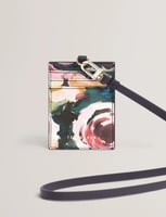 حامل بطاقة تيد بيكر Rose Print PU Card Holder Lany...