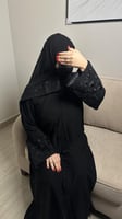 عباية نص كلوش بتدخيلة سوداء-859